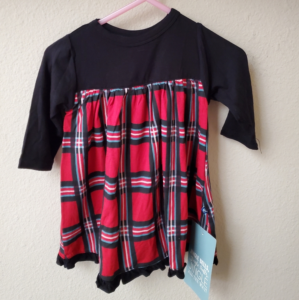 Kickee Pants Baby girl Christmas plaid dress